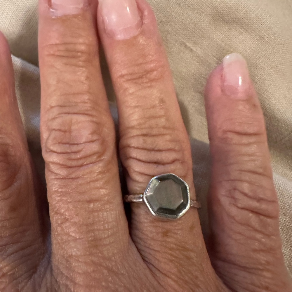 Lori Bonn Elegant Smoky Quartz Sterling Silver Ring- Size 7